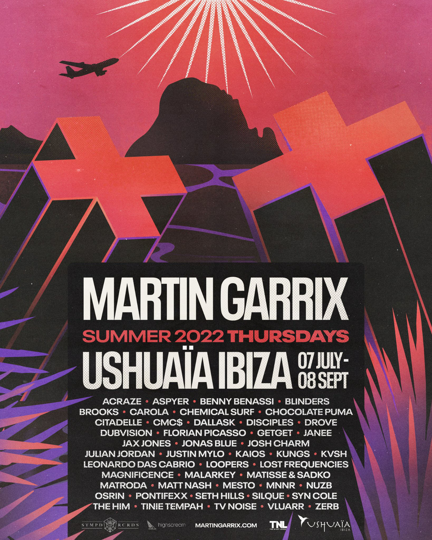 Martin Garrix Ushuaia residency 2022 lineup